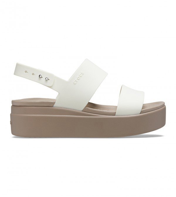 crocs™ BROOKLYN LOW WEDGE WHITE WOMEN